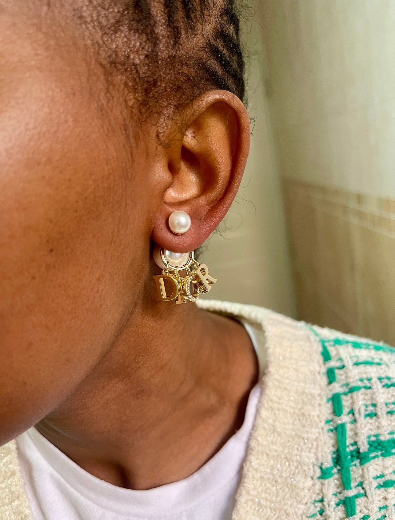D Dangly Pearl Studs (Pre Order)