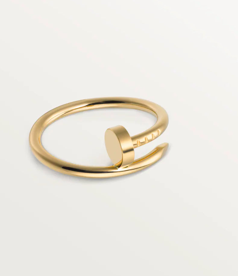 Gold Nail Ring: Thin Band