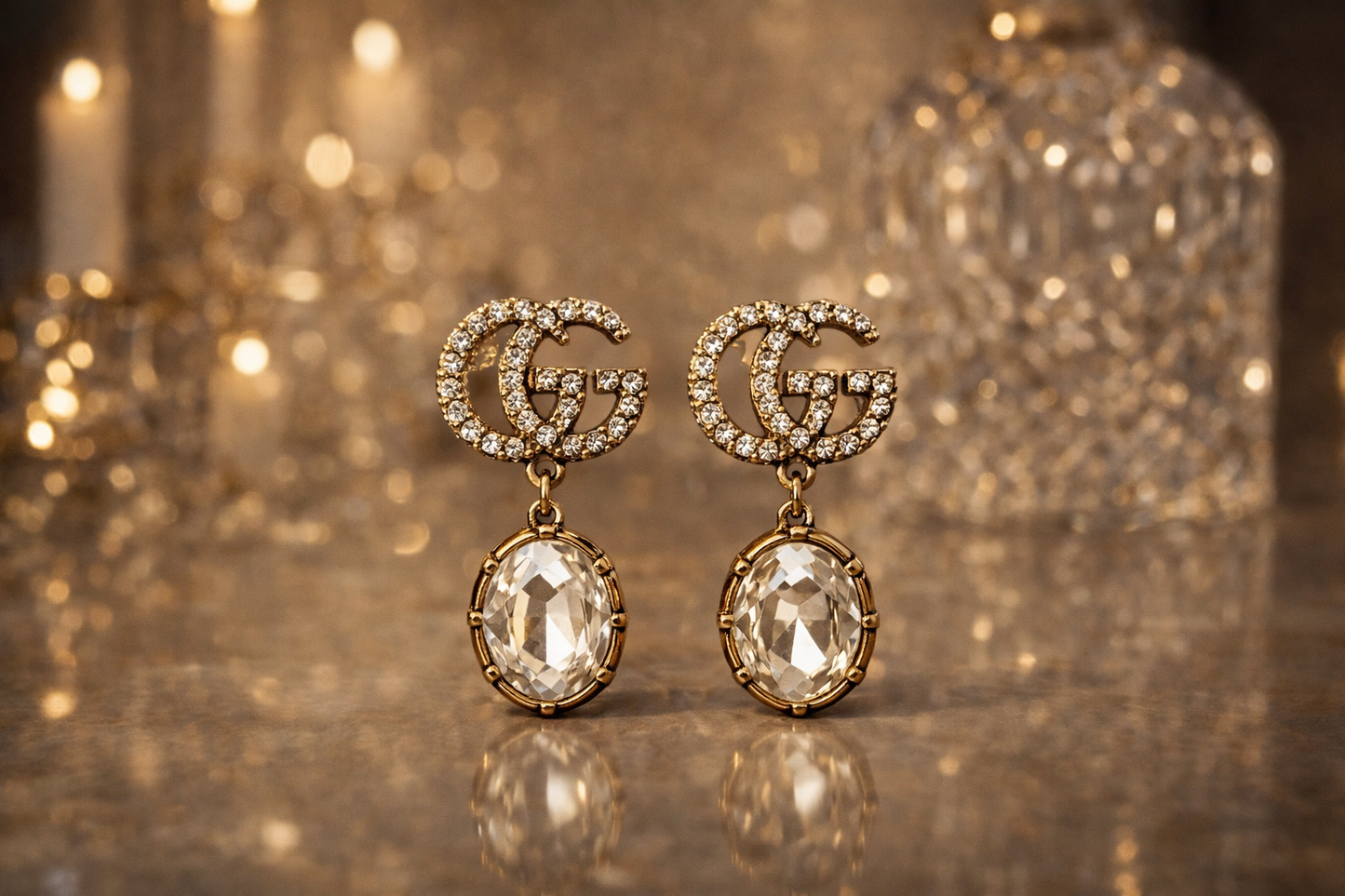 GG Crystal Drop Earrings(Pre Order)