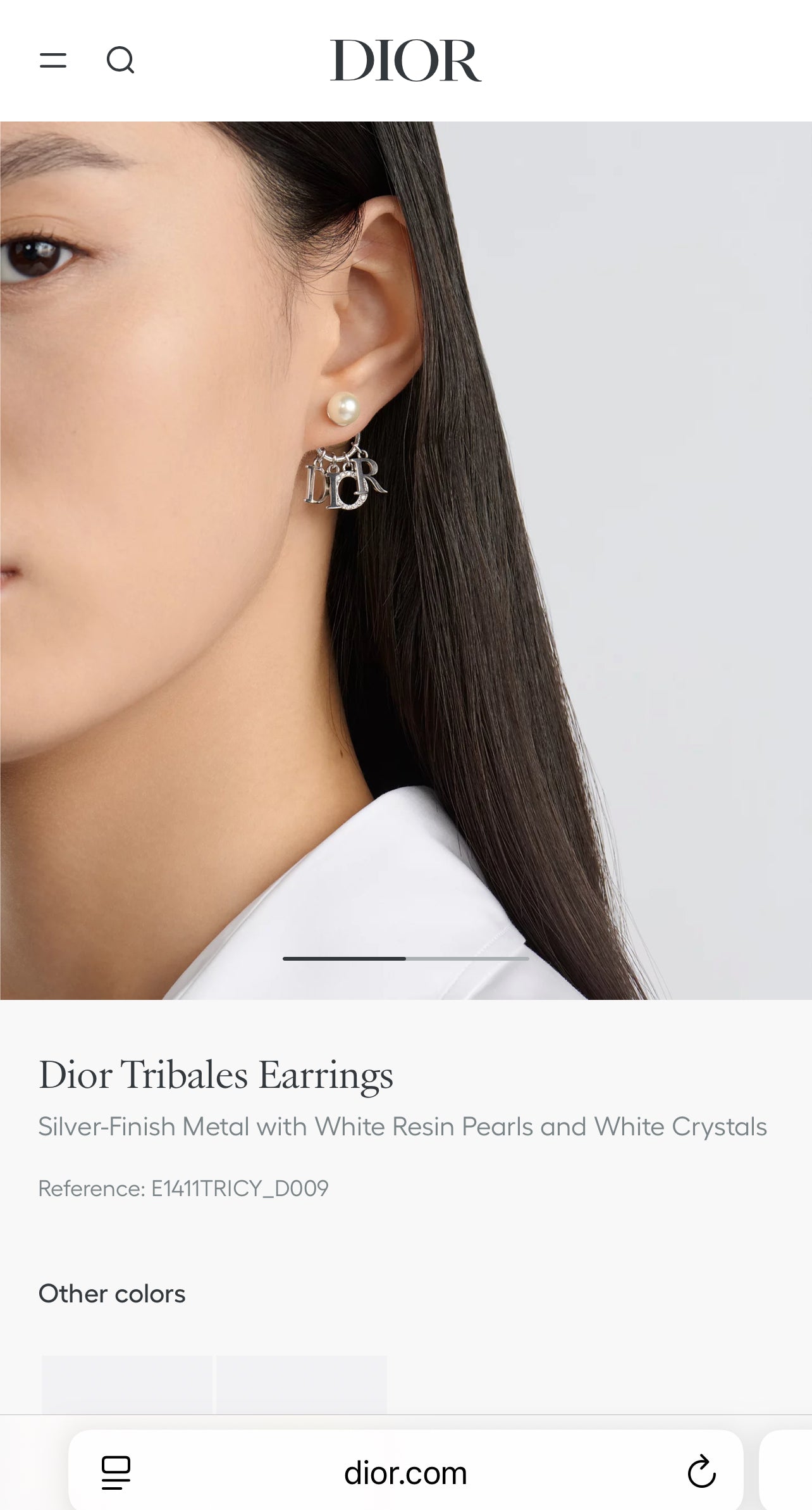 D Dangly Pearls Silver