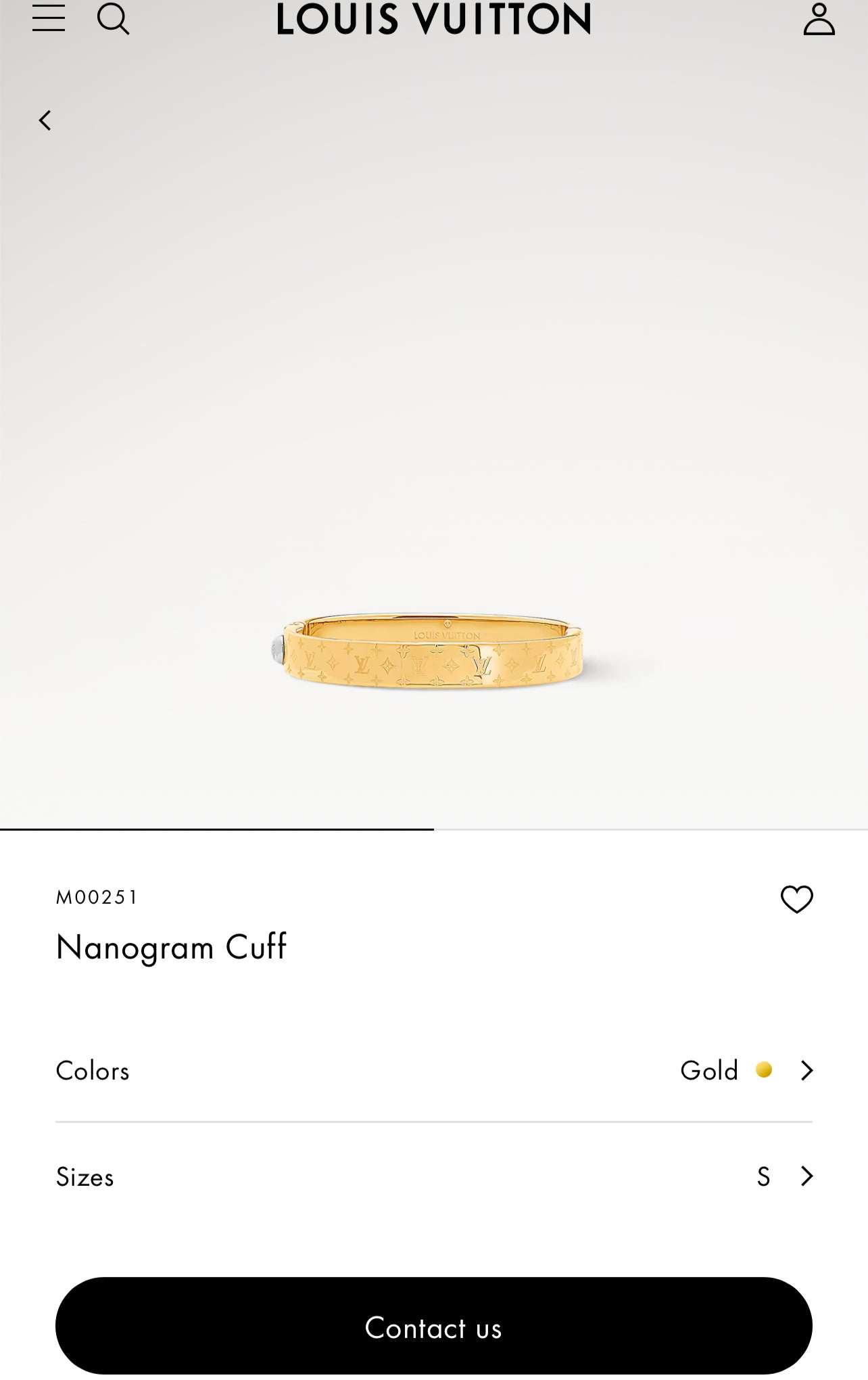 LV Nanogram Cuff (Pre Order)