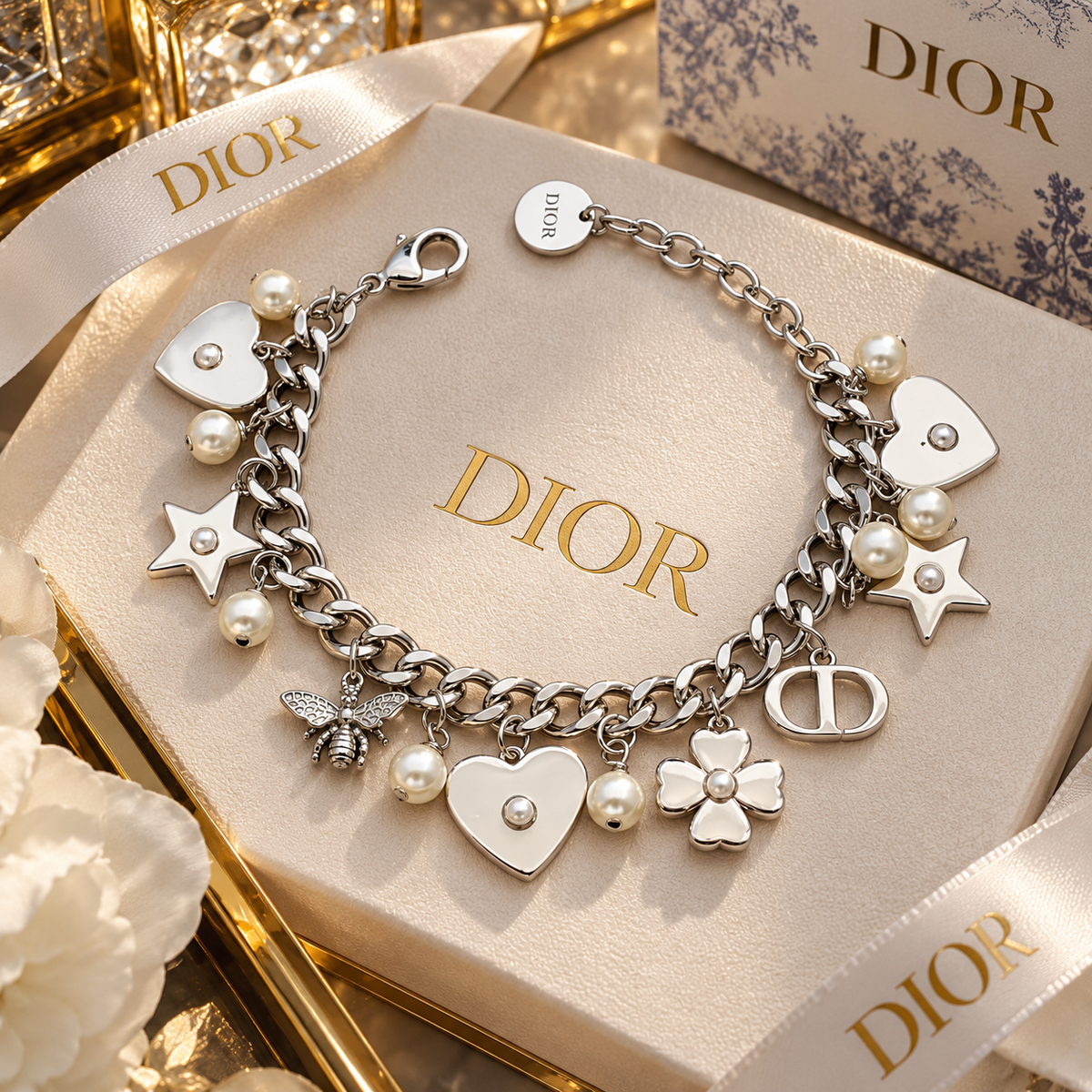 Chunky Charm Bracelet Silver(Pre Order)