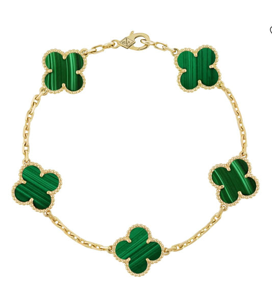 High Quality Clover Bracelet Green