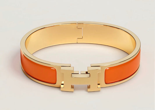 H Cuff Bracelet Orange