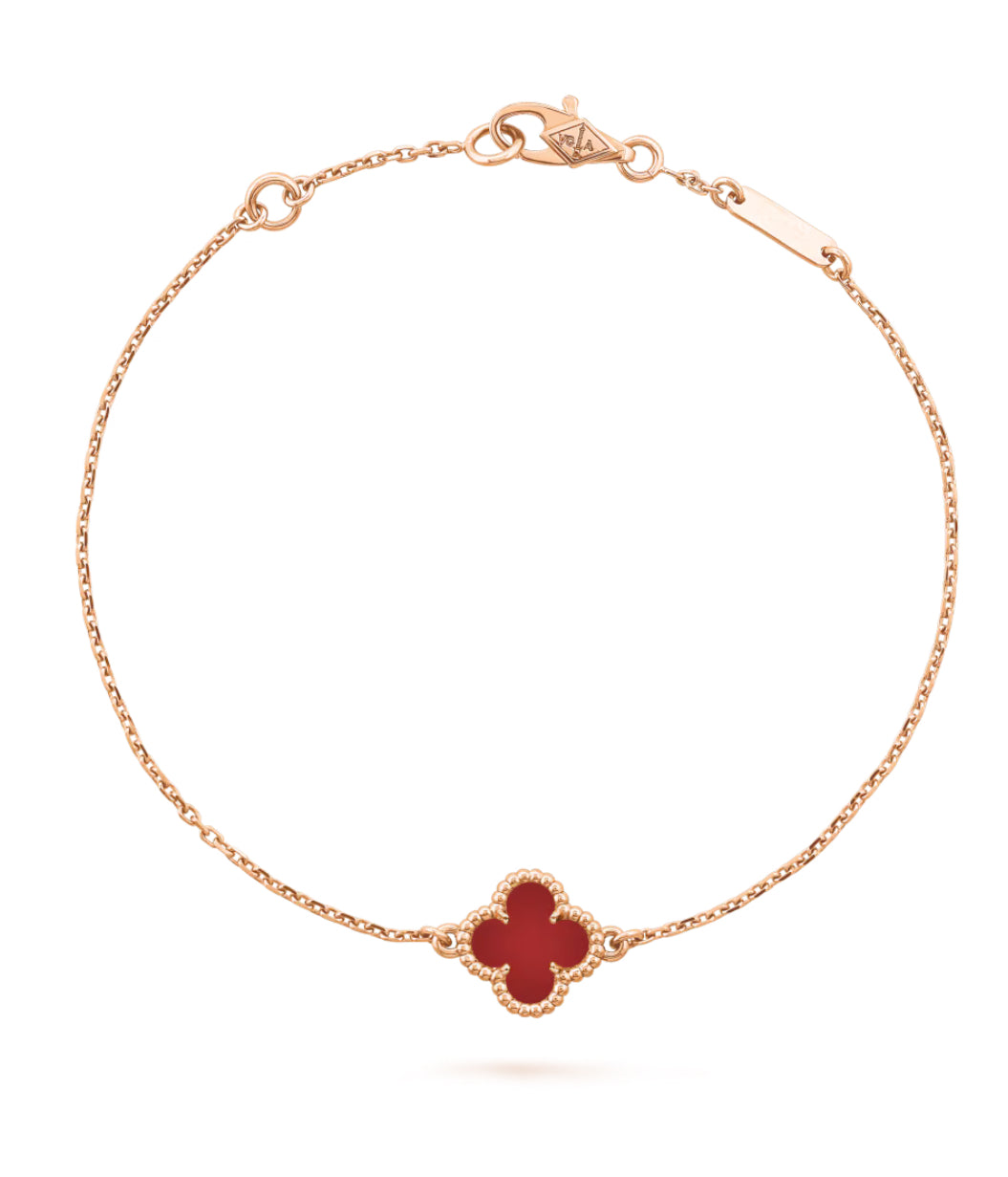 Single Clover Bracelet High Quality: Rosegold