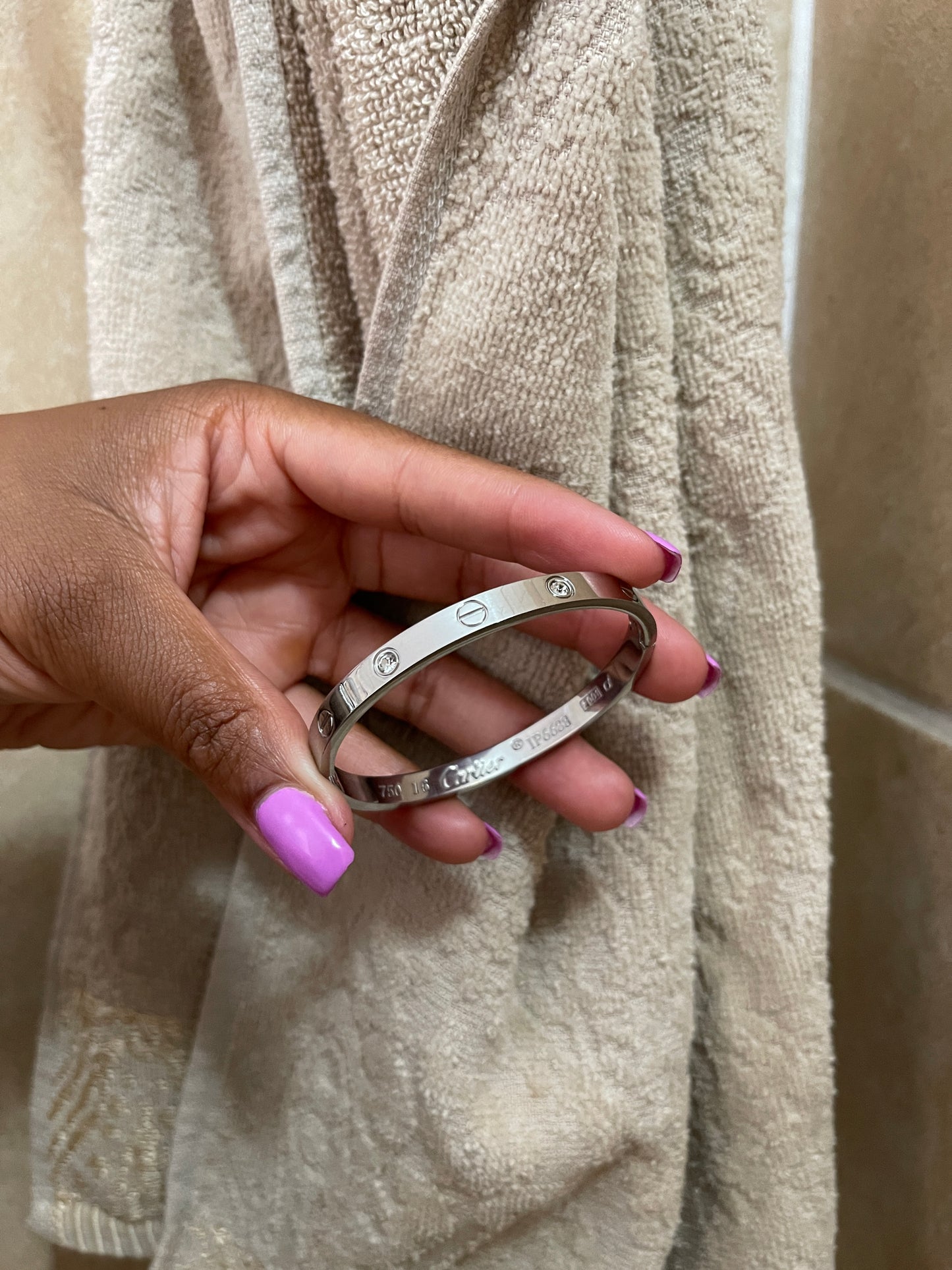 Silver Cuff Bracelet With Stones