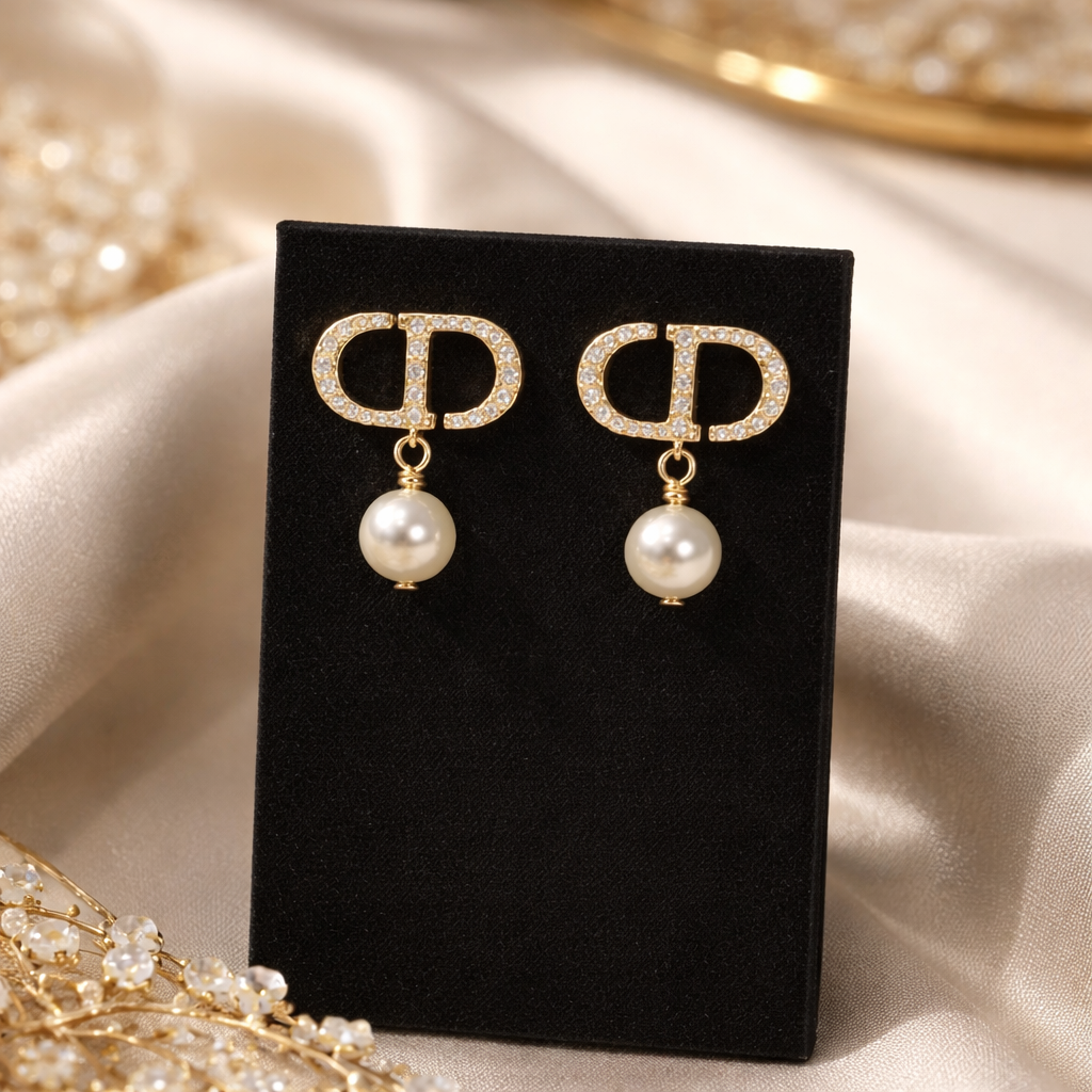 Celeste Pearl Drop Studs