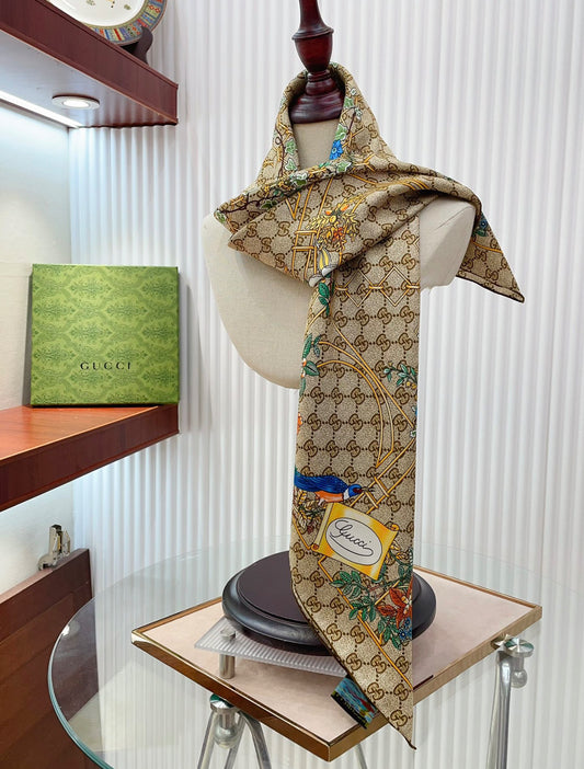 GG Silk Twill Scarf (Pre Order)