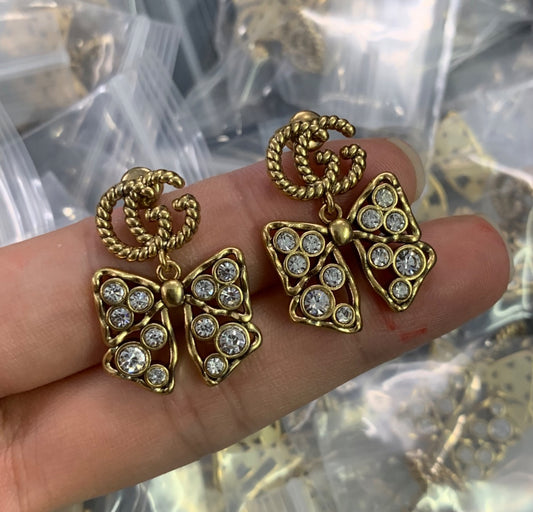 GG Butterfly Drop Earrings