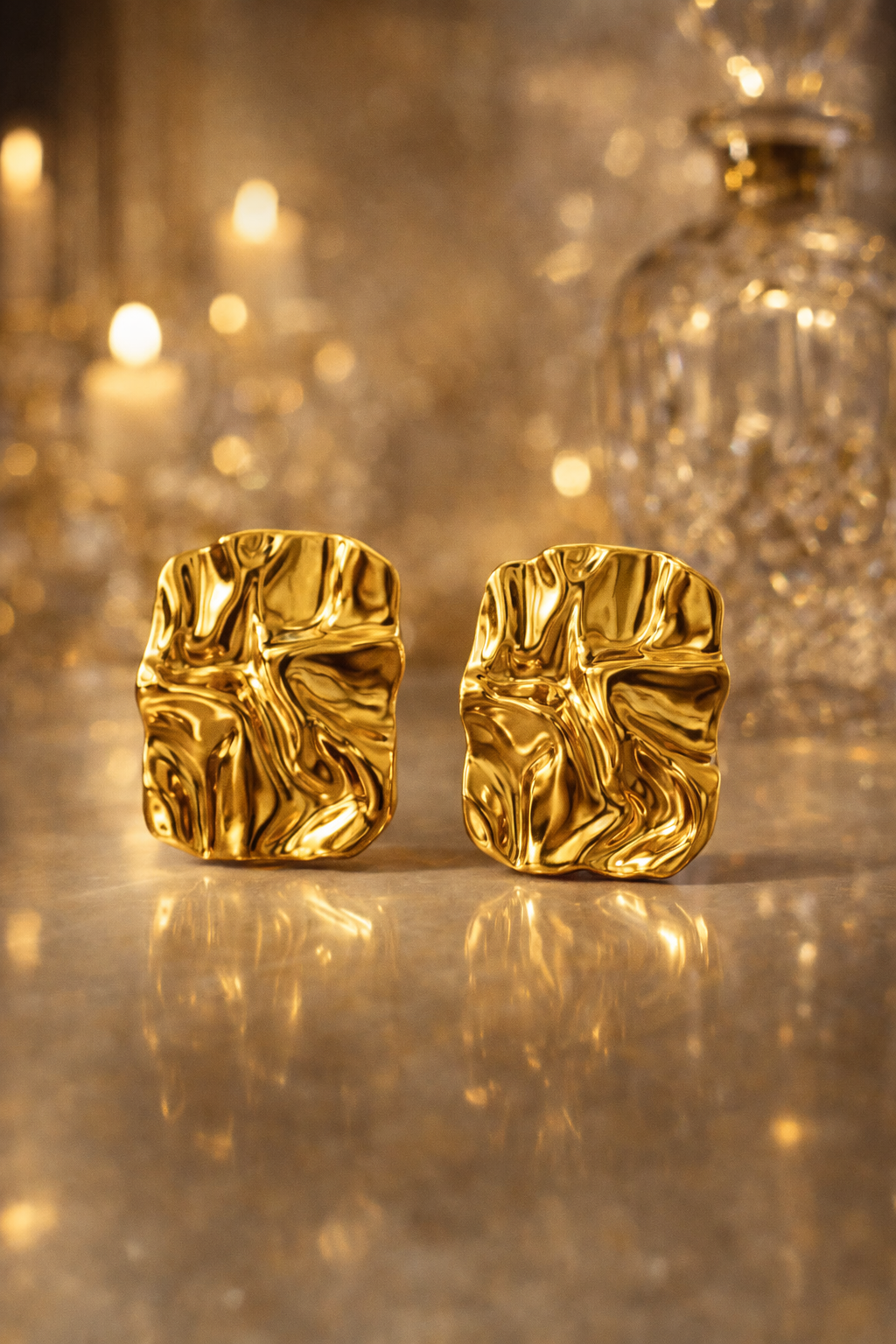 Zara Molten Gold Studs