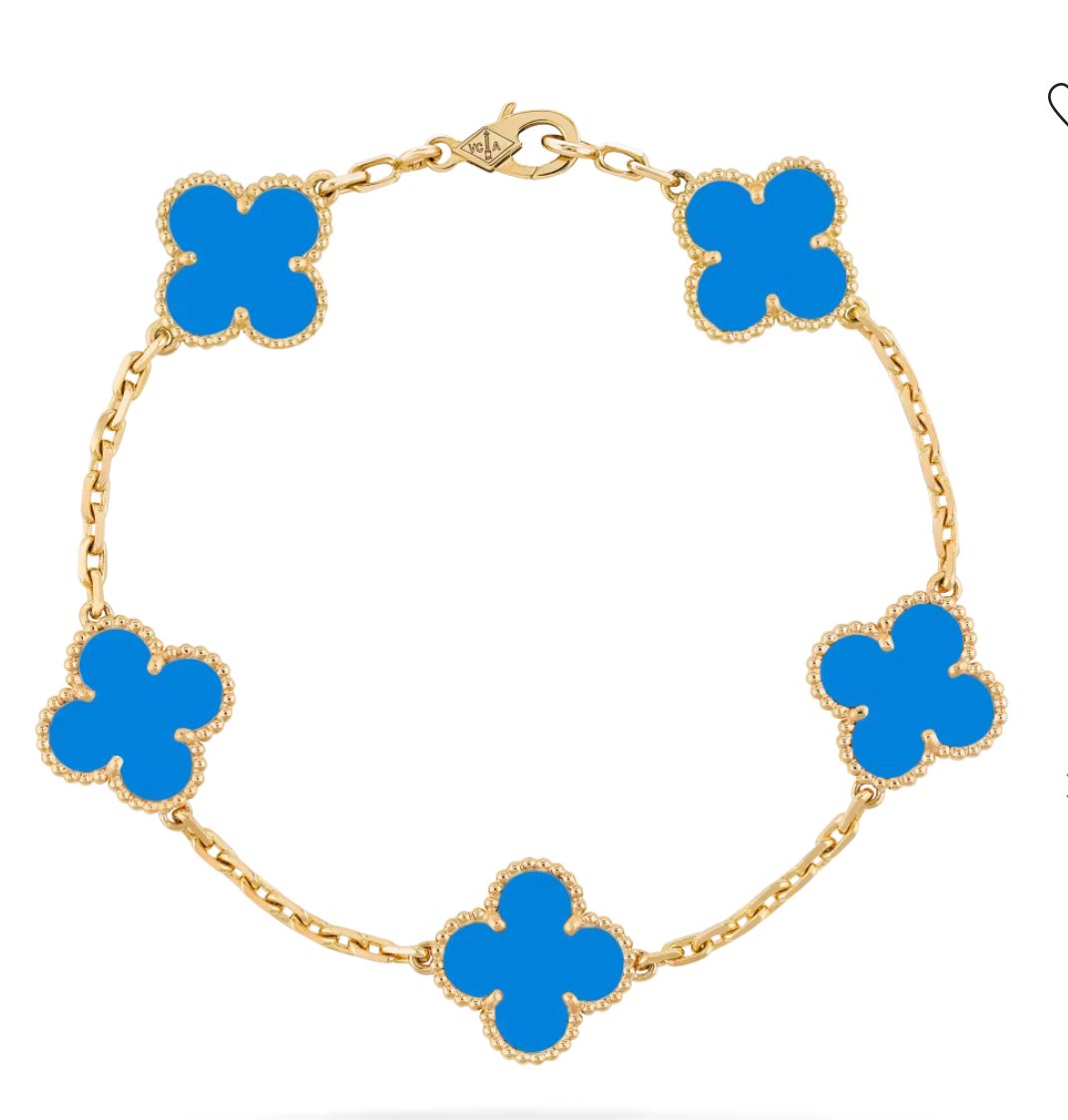 High Quality Clover Bracelet Blue