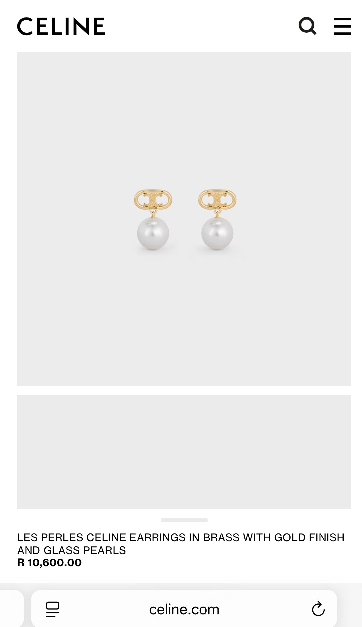 NEW Celine Pearl Earrings
