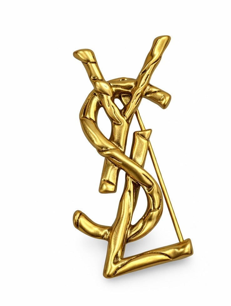 YSL Brooch - Gold Finish