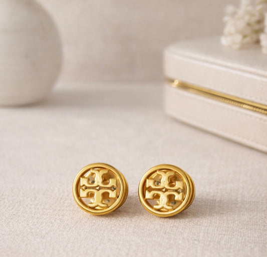 Tory Burch Signature Button Stud