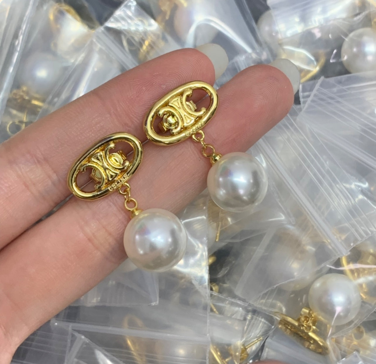 NEW Celine Pearl Earrings