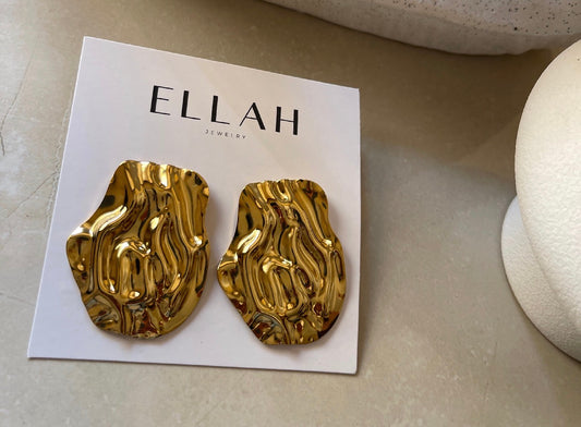 Molten Gold Sculpted Studs