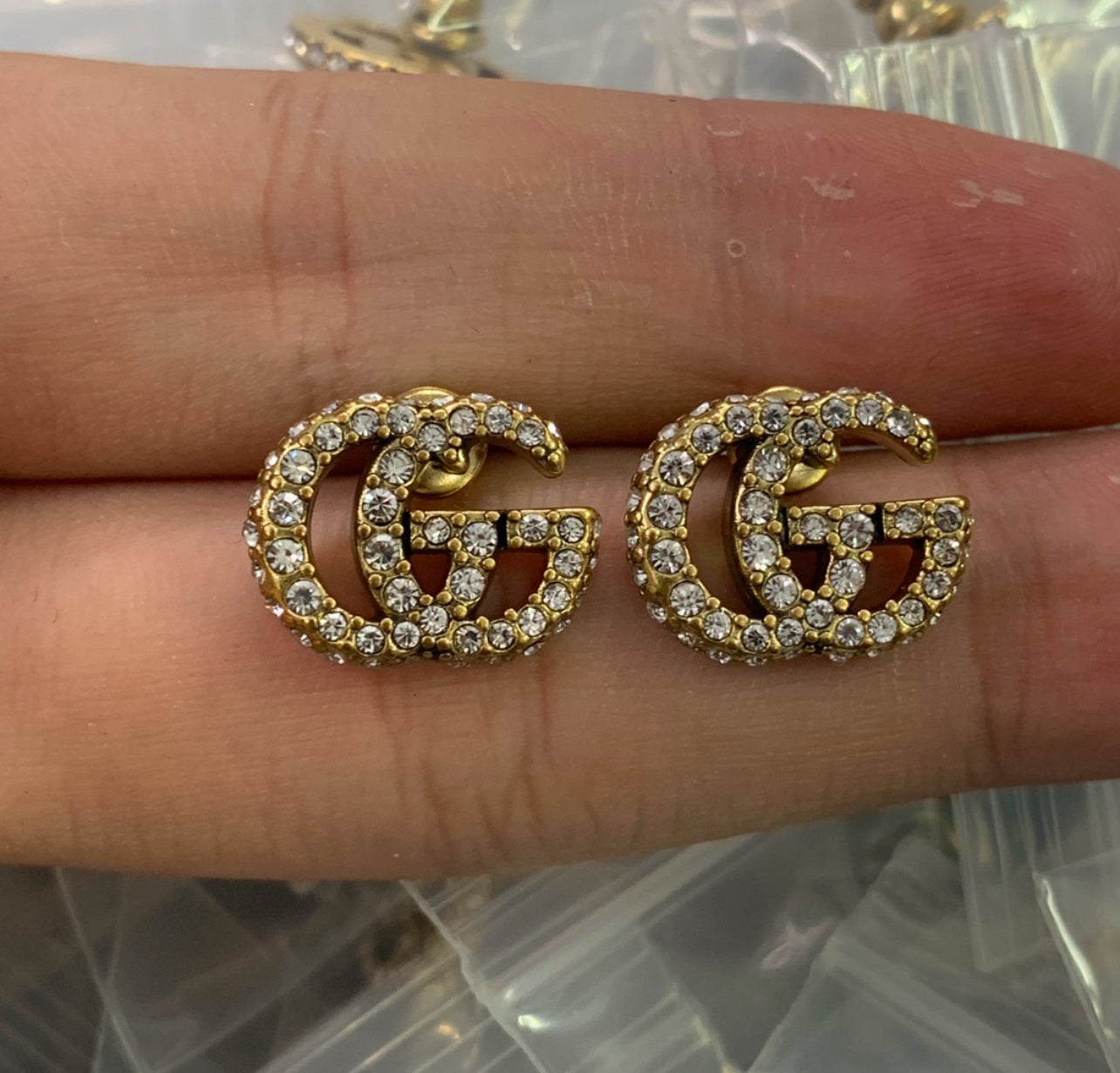 GG Studs With Stones