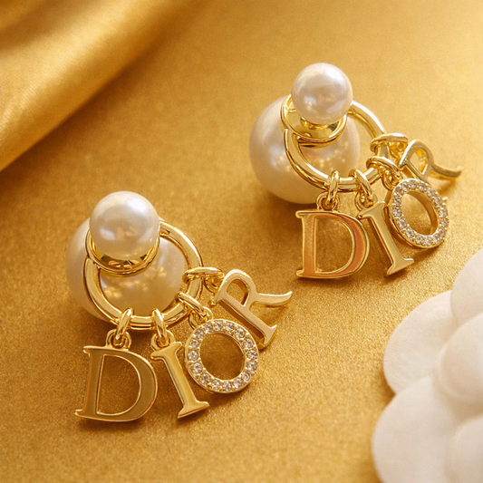 D Dangly Pearl Studs (Pre Order)