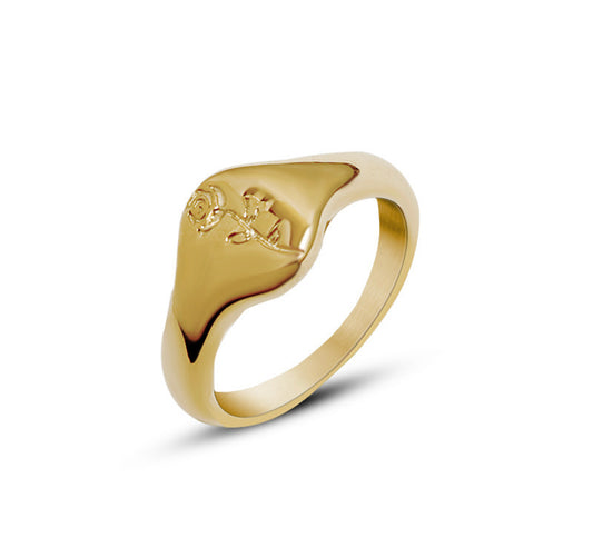 Round Signet Ring