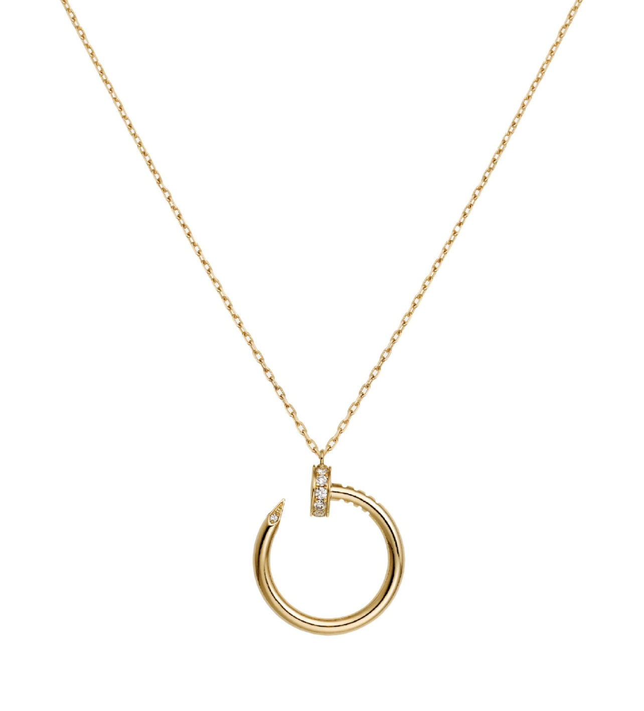 Nail Necklace Gold